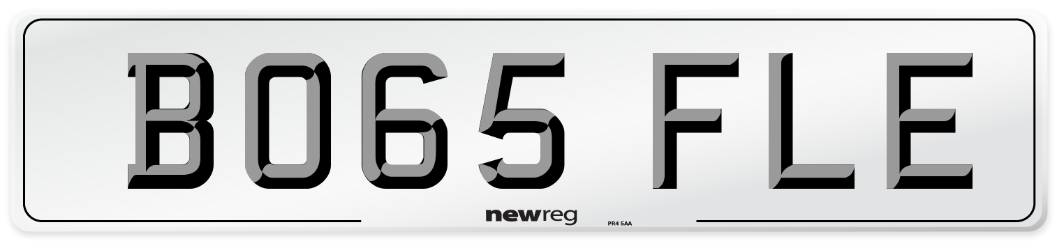 BO65 FLE Number Plate from New Reg